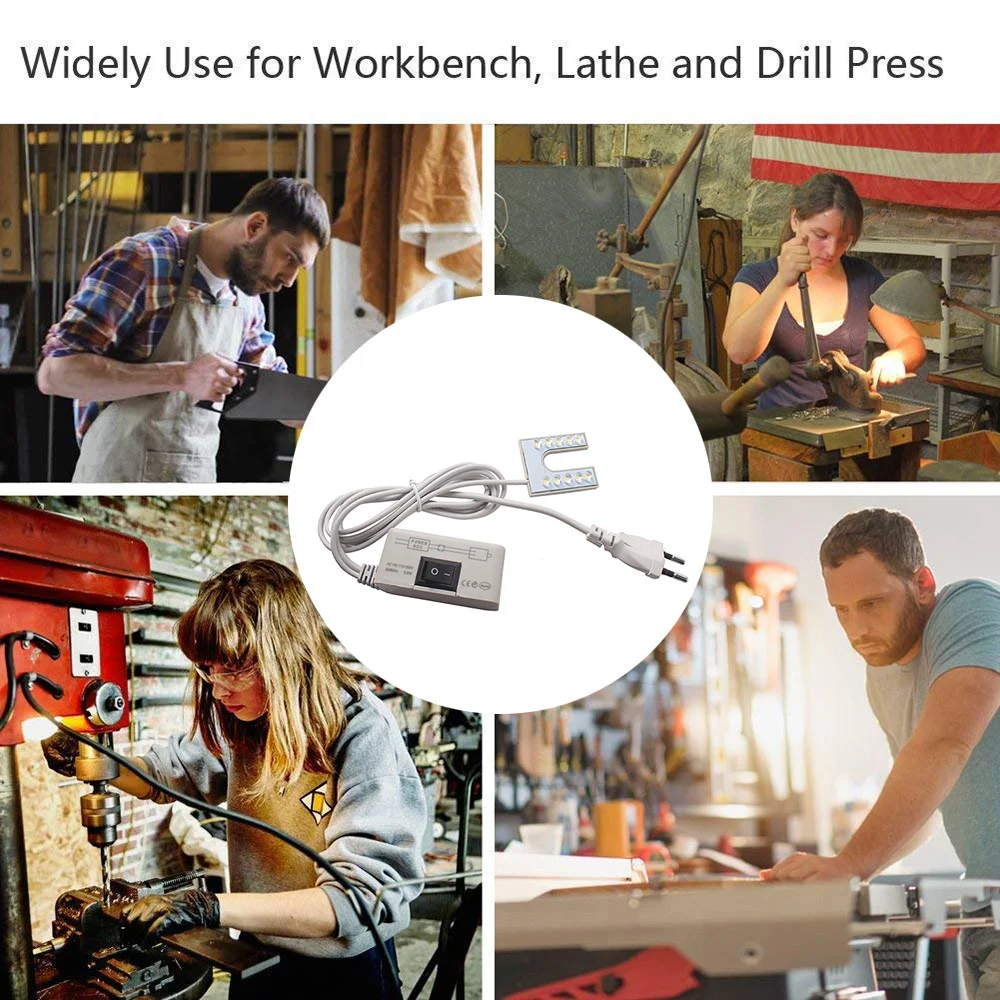 EU/us-10個の照明を備えた工業用ランプ,作業用照明用照明器具,10個