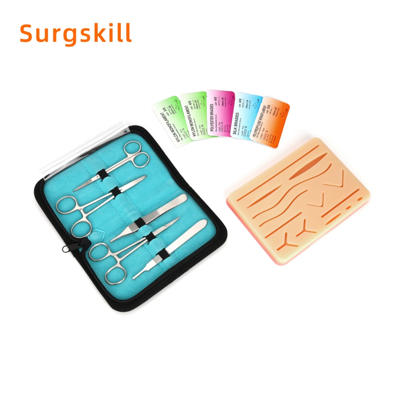 Surgical Suture Practice Kit For Medical Training, Suturing Pad With Tool Set