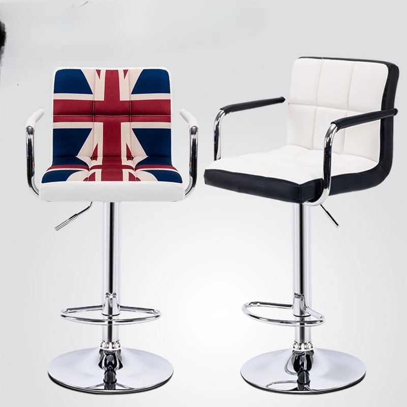 Silla de bar Silla de mostrador ajustable de altura alta Taburete de cajero Silla con respaldo de recepción Ideal para bares, restaurantes y oficinas