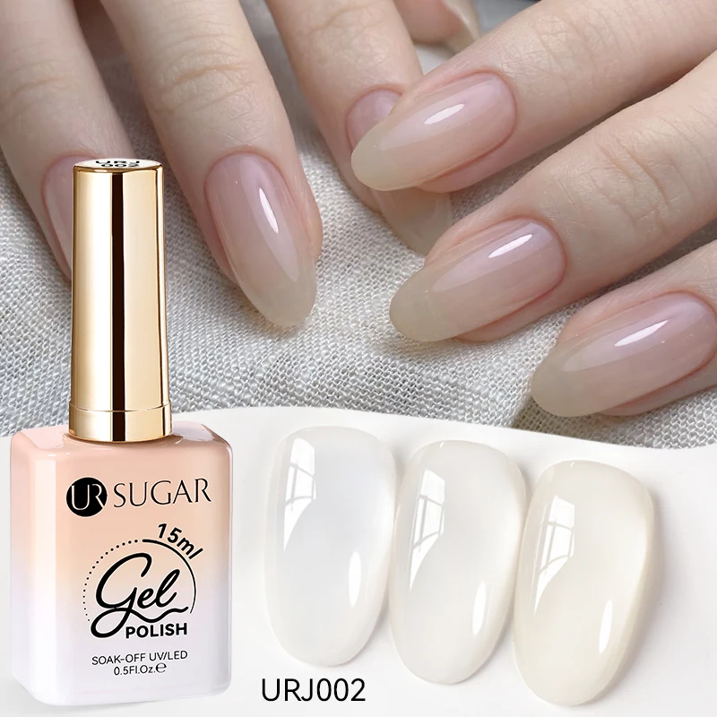 UR SUGAR uñas semipermanentel gel uv uñaspara uñas, barniz de Color translúcido blanco lechoso para manicura, 15ml, última moda esmalte uñas semipermanente gel para uñas todo para uñas material de manicura