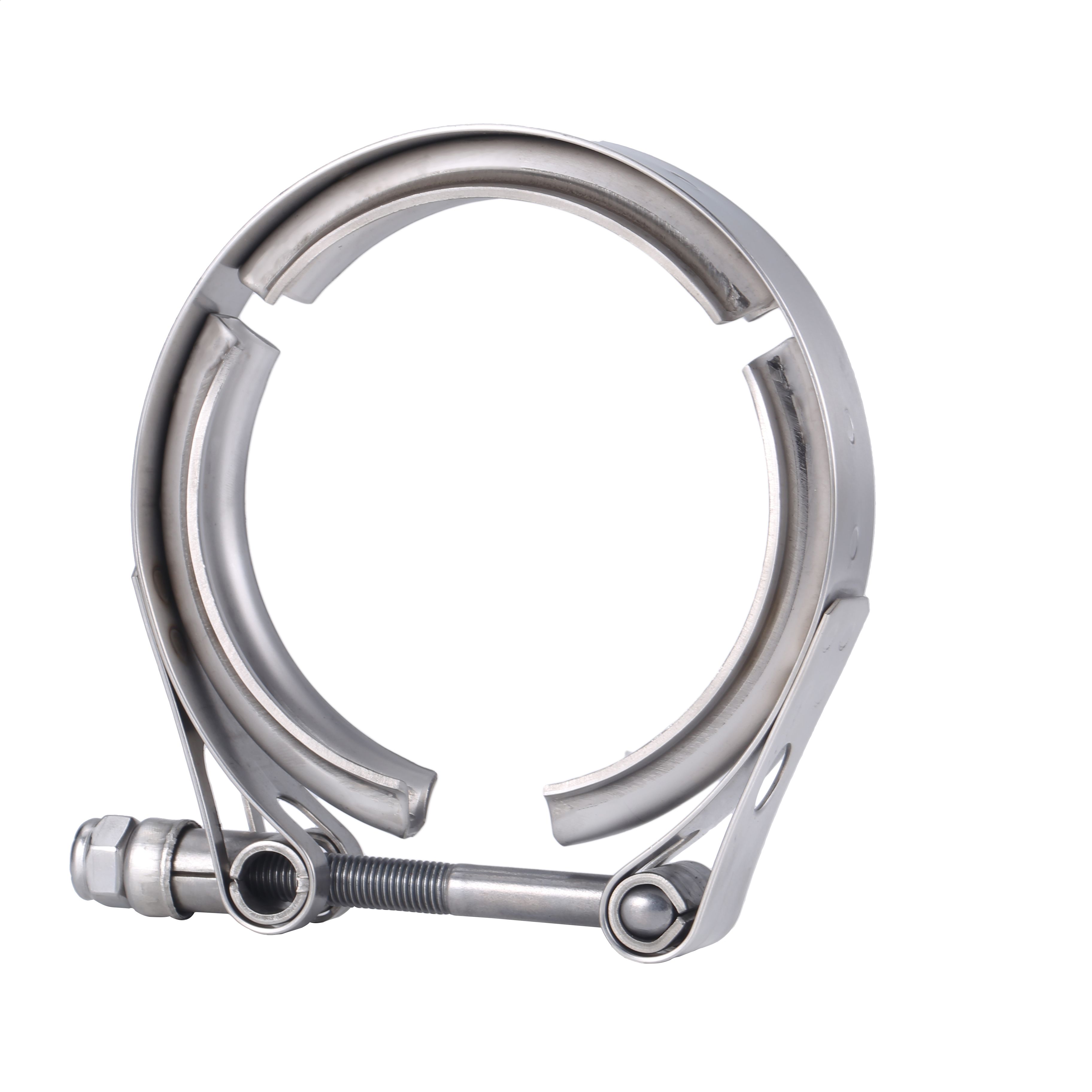 304 ステンレス鋼 1.5 〜 6 インチ 51 63 76 ミリメートル標準 V バンドクランプターボエキゾーストパイプ V バンドクランプ V クランプ