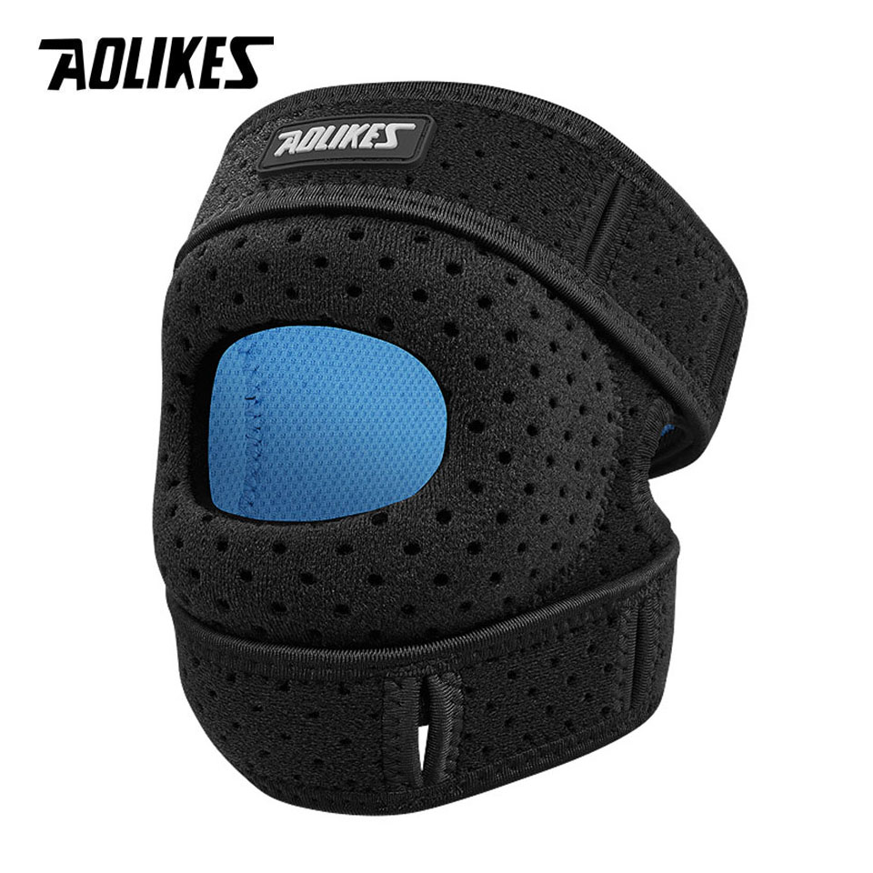 AOLIKES 1PCS Patella Kniebrace Knie Compressie Mouw Ondersteuning voor Mannen Knie Pijn Artritis Pijn Workout Knie Guard Kniebeschermers
