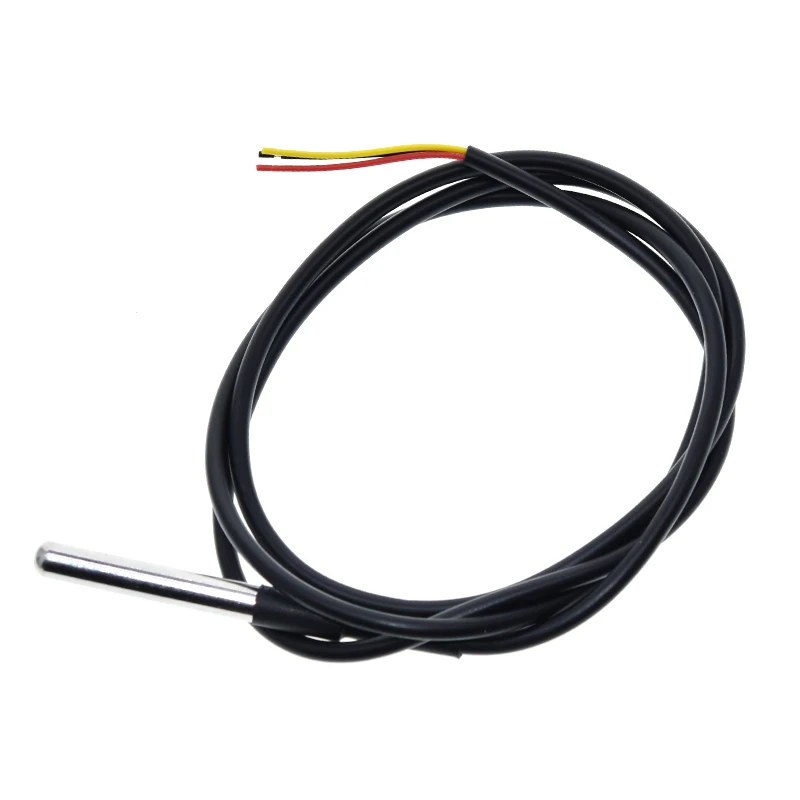 TZT DS1820 paquete de acero inoxidable impermeable DS18b20 sonda de temperatura sensor de temperatura 18B20 para arduino