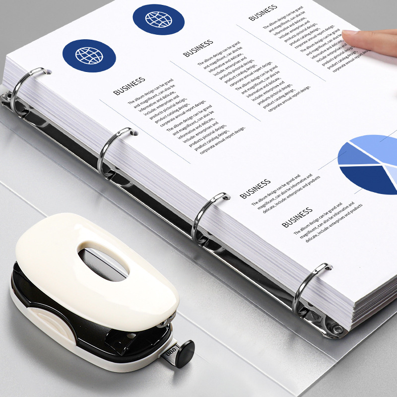 2023 NEW A4 4-hole D-type clip clip Blue PP folder perforated transparent binder folder a4 folder
