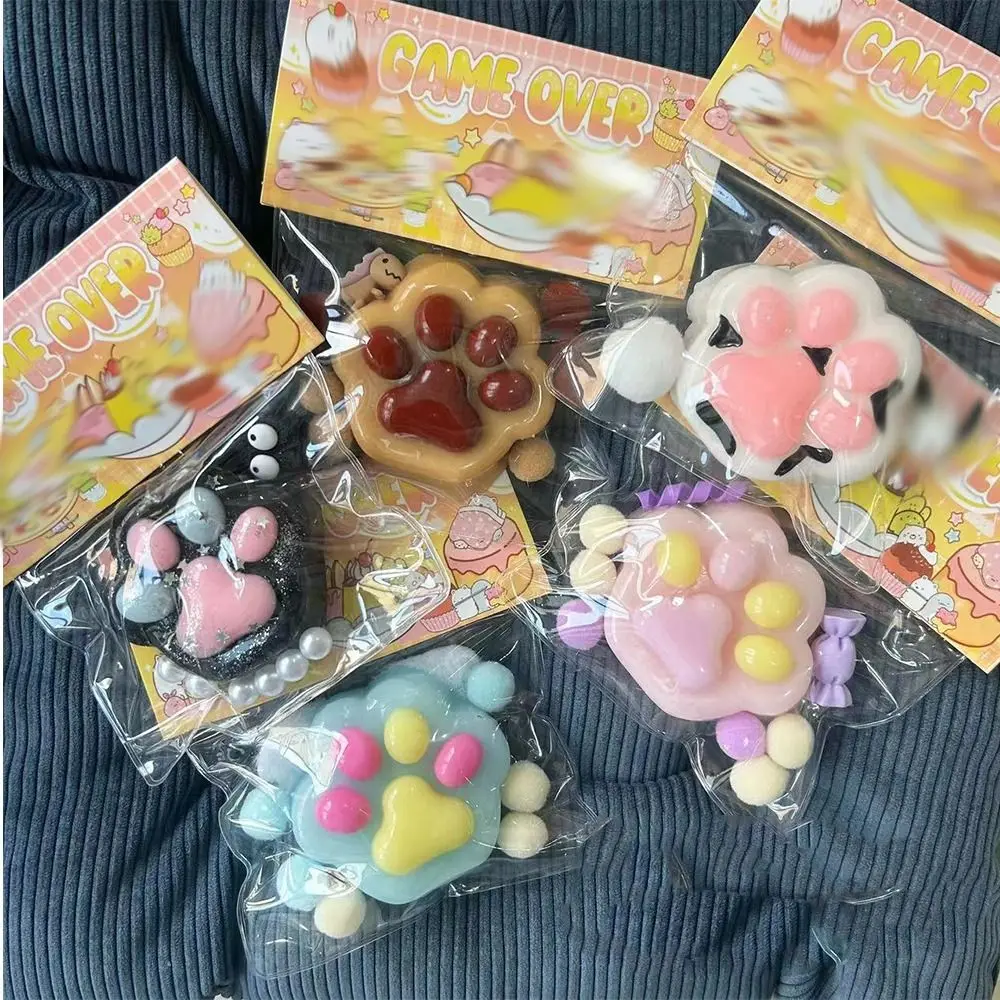 Mochi Taba Squishy NEW Fidget Toy Anti-stress Mini Kawaii Cat Paw TPR Small Cat Paw Cute Pink Cat Foot Pinch Decompression Toy