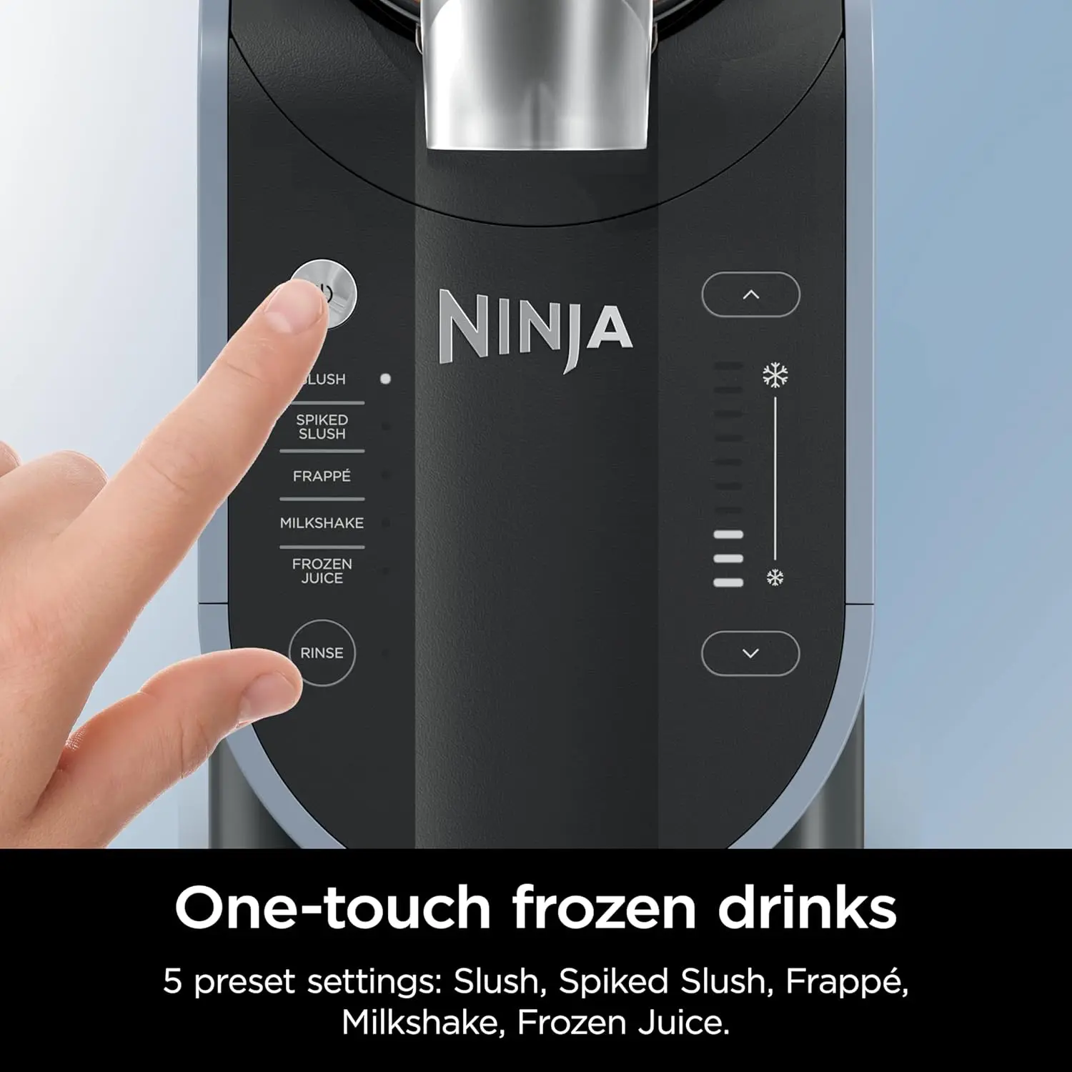 RapidChill Technology, 88 oz. Frozen Drink & Slushie Machine, 5 Preset Programs, Margaritas, Frappés, and More, Premium Accents