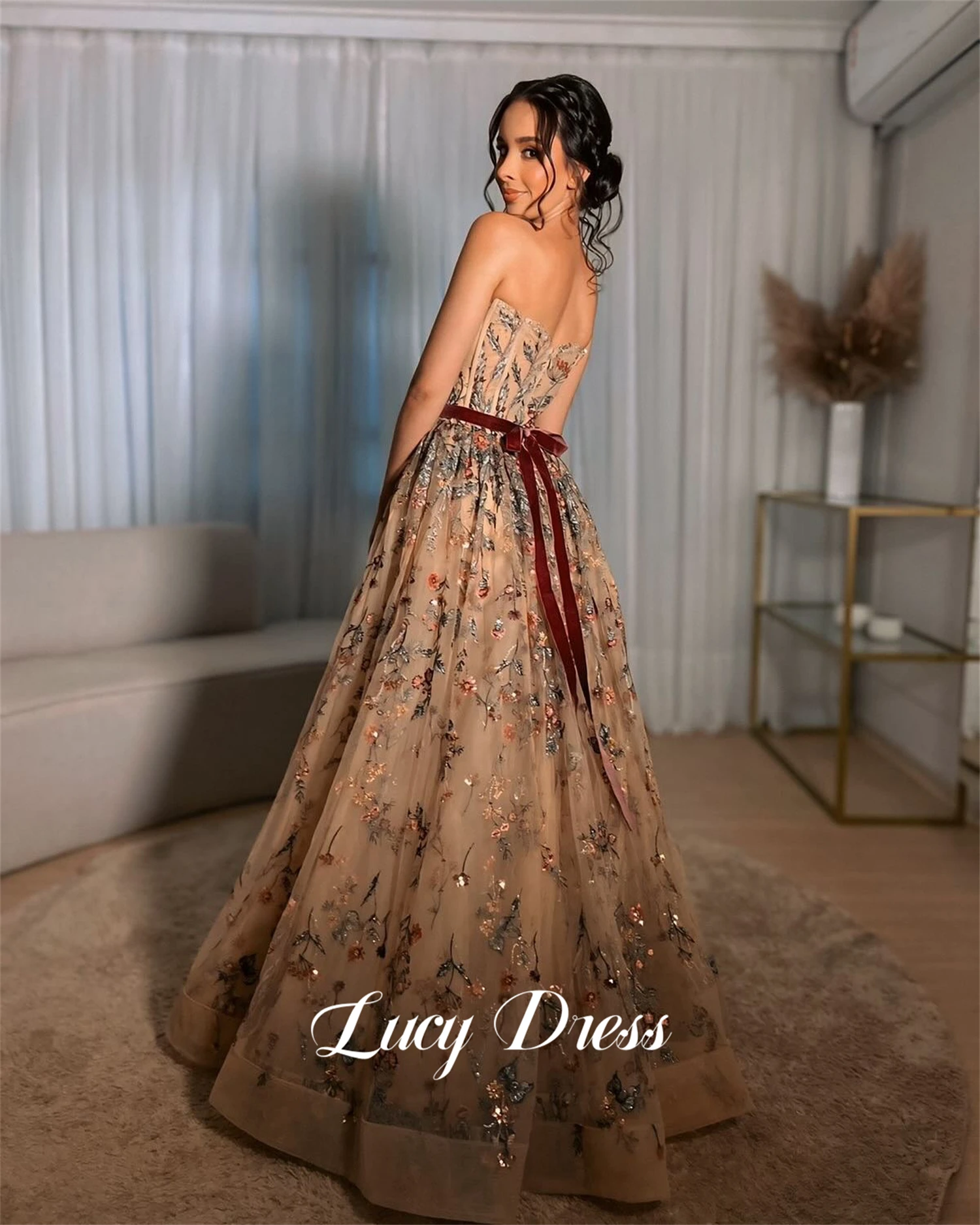 Lucy Customized Evening Dress Sharon Happy Evening Dresses for Special Occasions Wedding Party Dresses Elegant Lady Dress Robe