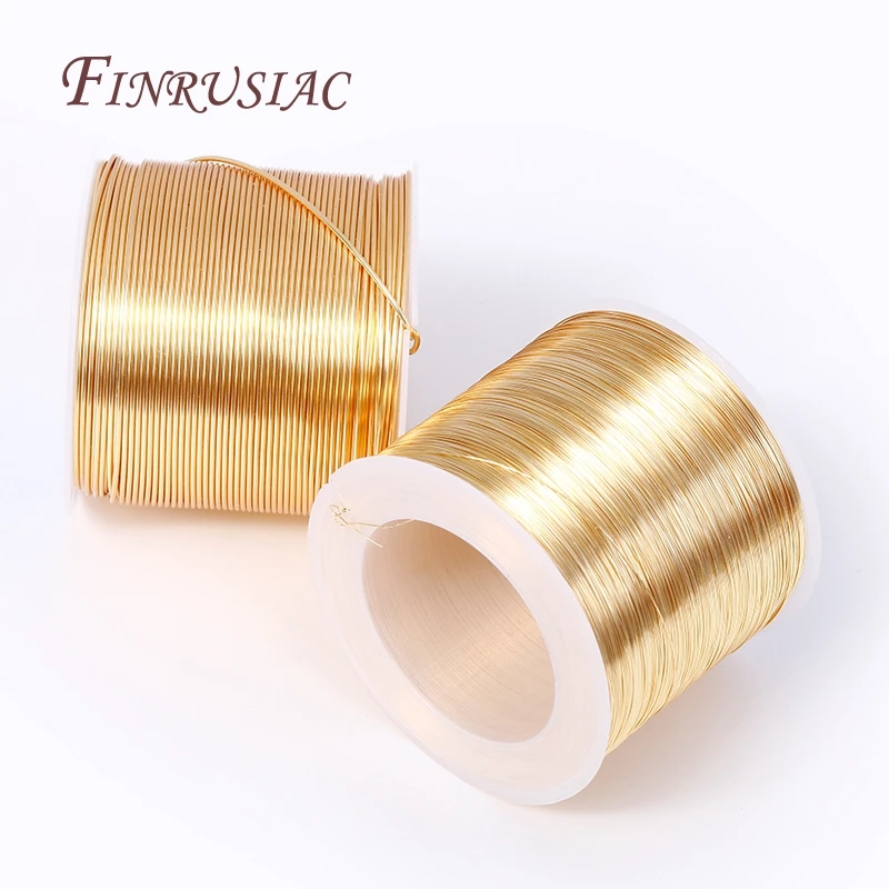 5 เมตร 18K ทองชุบทองแดงลวด DIY เครื่องประดับทําทองเหลืองลวดโลหะสําหรับ Handmade ลวดเครื่องประดับหัตถกรรม