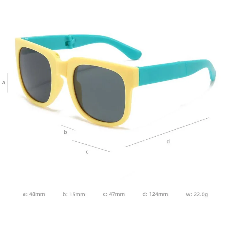 Óculos de sol dobráveis para crianças Óculos de sol portáteis para meninos e meninas Proteção UV Óculos infantis com estojo