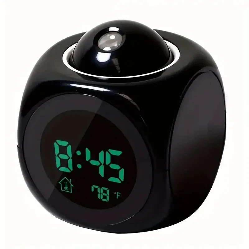 Reloj despertador de proyección, pantalla de techo, repetición, mesa de escritorio, reloj de proyección Digital multifunción por voz, pantalla de temperatura, 1 ud.