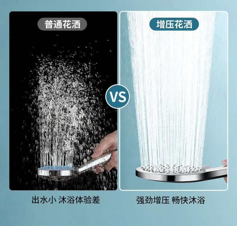 New 12CM Big Panel Handheld Shower Head 3 Functions Pressurized Water Saving Shower Head Faucet Replacement Bathroom Accessories