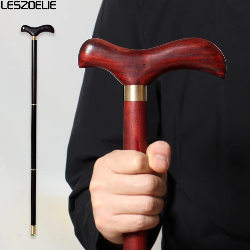 Luxo vermelho e preto em forma de pássaro lidar com bengala de madeira africana homens e mulheres moda bengalas homem elegante bengalas