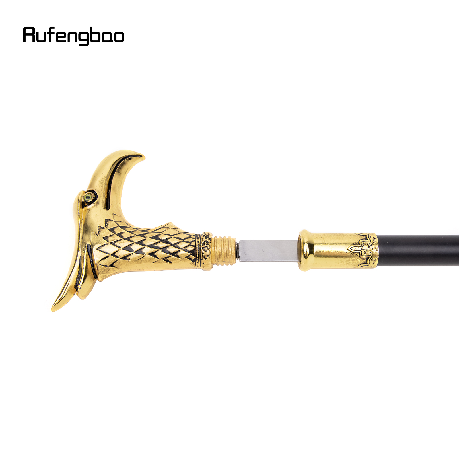 Bengala de águia dourada com placa escondida, autodefesa, moda, bastão, dia das bruxas, cosplay, bastão de vampiro, 93cm