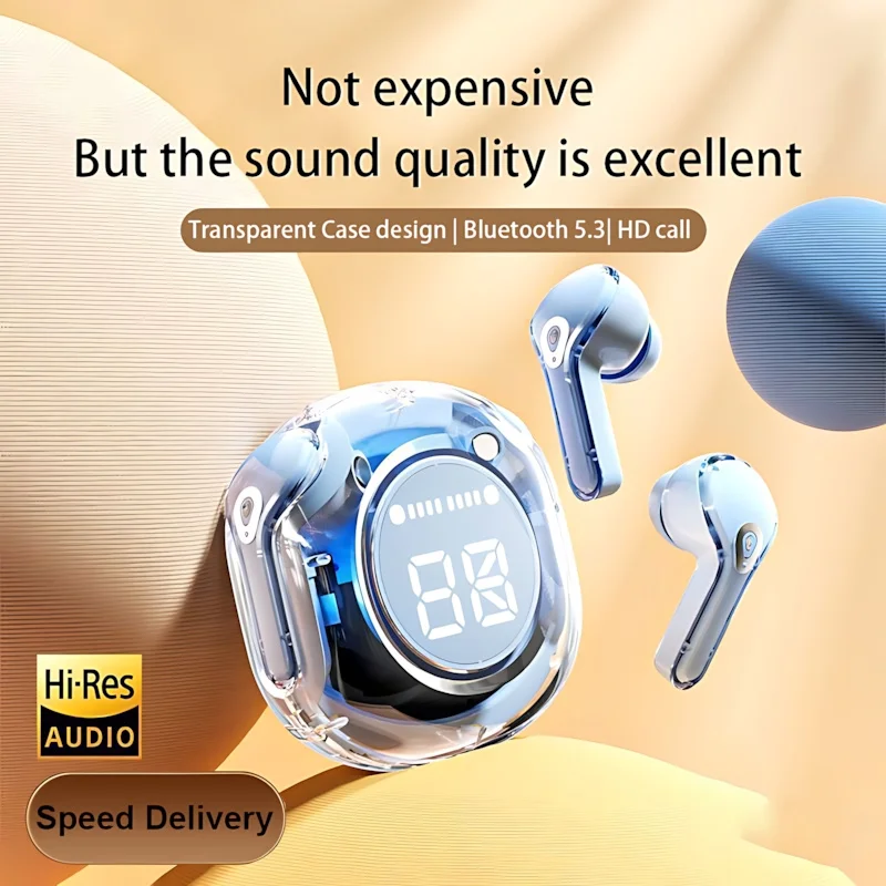 Auriculares Bluetooth T8 PRO Tws transparentes con pantalla Digital LED auriculares intrauditivos inalámbricos para Xiaomi Huawei iPhone