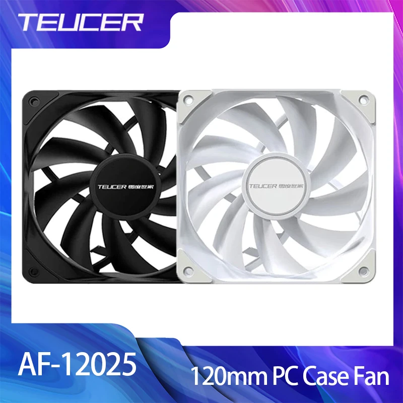 TEUCER B12025 120mm PC Case Fan 4PIN PWM 12CM Ventilador 1800RPM Ventilador silencioso de resfriamento de computador