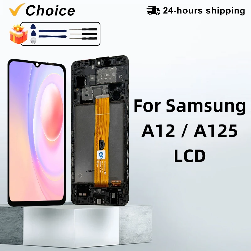6.5 "IPS Für Samsung A12 Display SM-A125M LCD Touch Screen Digitizer Für Samsung A125 LCD SM-A125F SM-A125U Display Ersetzen teil