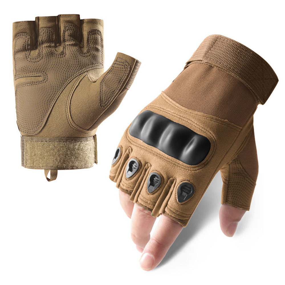 Guanti tattici da esterno Guanti da moto Mezze dita Militari Uomo Donna Combattimento Tiro Caccia Guanti fitness Luva Moto