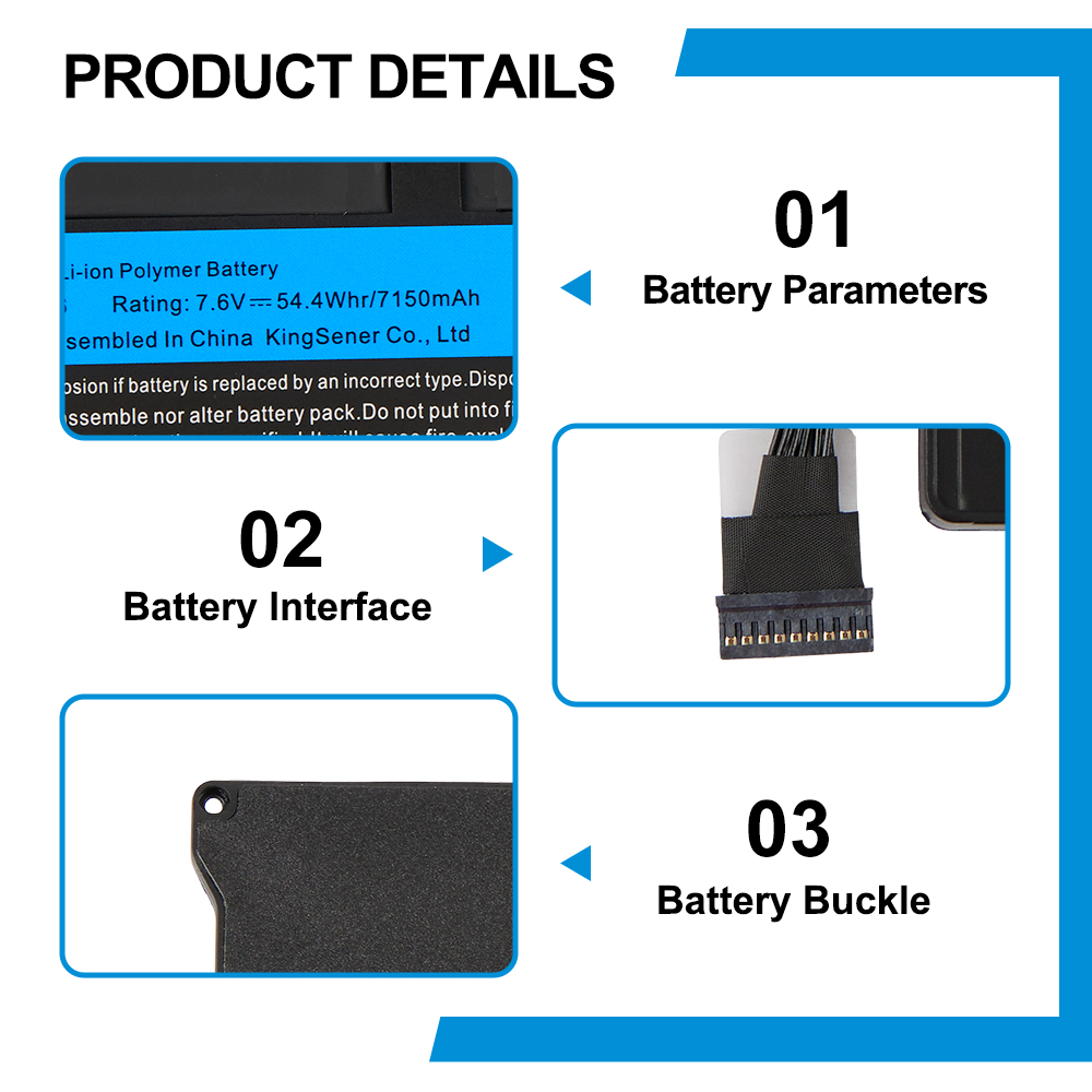 KingSener новый аккумулятор для ноутбука A1496 для Apple MacBook Air 13 дюймов A1466 2012/2013/2014/2015/2017 MD760LL/A MD761CH/A 7,6 В 7150 мАч