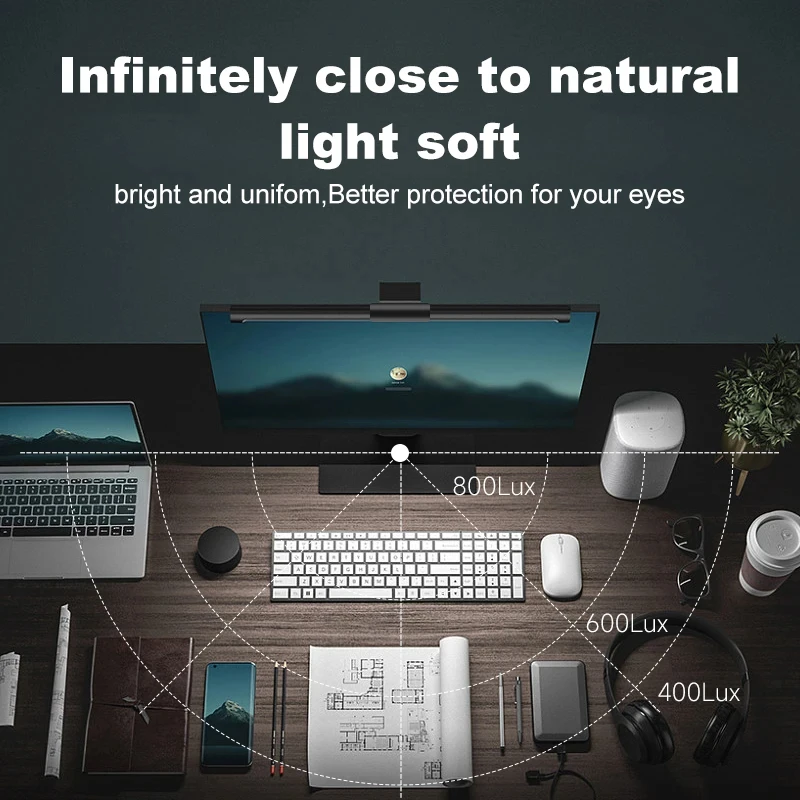 RGB Displays Monitor Lichtleiste Streifen Augenpflege Beleuchtung Arbeit Spiel Lernen Lesen Dimmen Tisch Lichtleiste RGB Atmosphäre Lampe