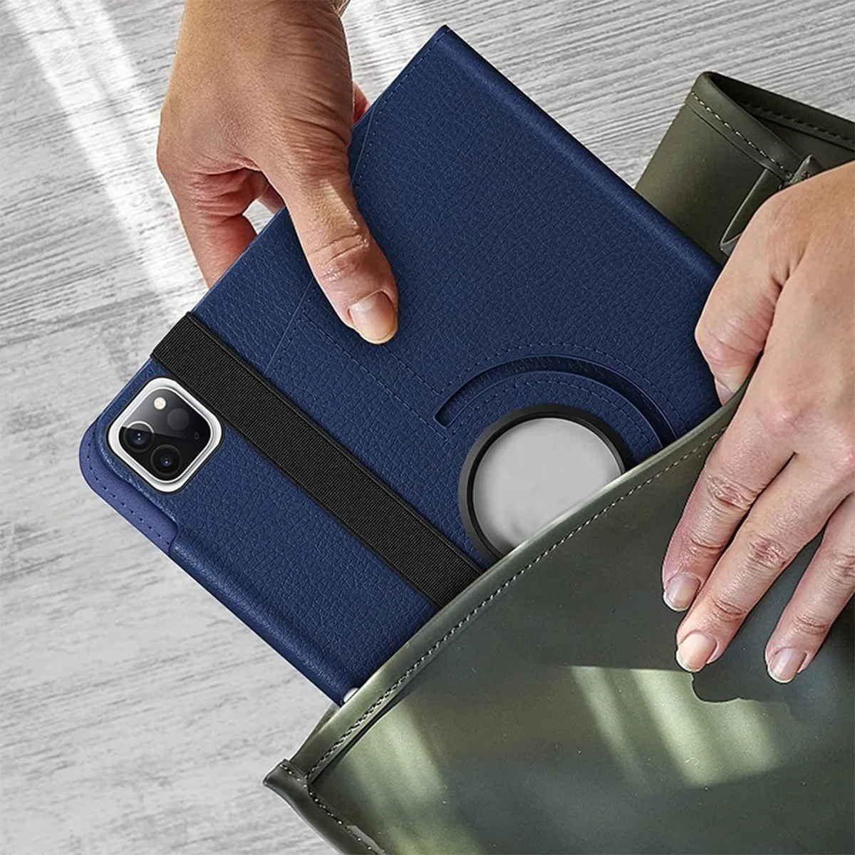 Funda para iPad con rotación de 360 grados, Air Pro 2024 MINI 3 4 5 6 7 8 9 10 generación 10,9 10,2 11 12,9, funda de cuero para tableta con soporte de 13 pulgadas