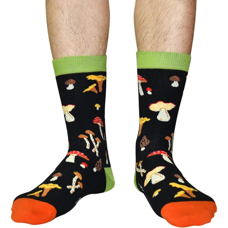 1 쌍 스케이트 보드 힙합 웃긴 뉴 해피 하라주쿠 버섯 편지 프린트 양말 new