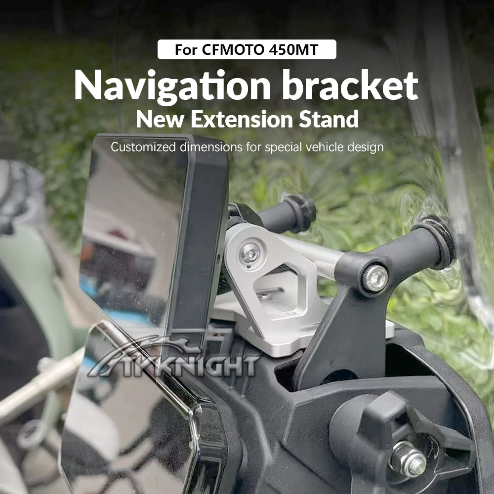 Motorcycle Mobile Phone Holder GPS Navigation Bracket For CFMOTO 450MT 450 MT MT450 CNC aluminum Extension Bracket 12mm 22mm