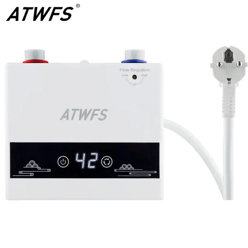 Calentador de agua instantáneo, calentadores eléctricos portátiles de 220V y 4600W para baño, ducha de agua caliente y calefacción de cocina casera
