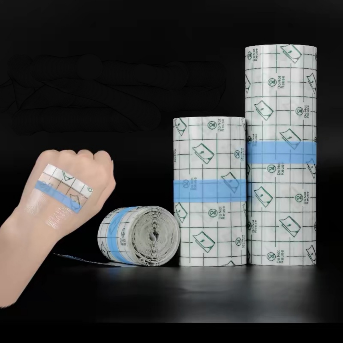 ROKYO-Película protectora profesional de 5M para curación de PU, vendaje para tatuaje para el cuidado posterior, rollo de envoltura transparente para reparación de la piel, resistente al agua