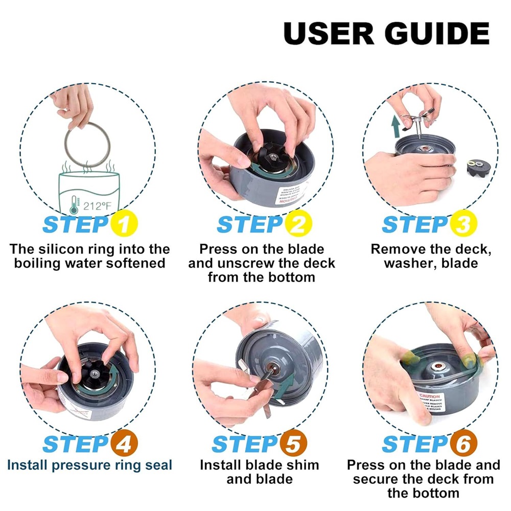Paquete de 2 piezas de repuesto de junta gris, Compatible con NutriBullet 600W 900W, licuadoras, NB-101B, NB-101S