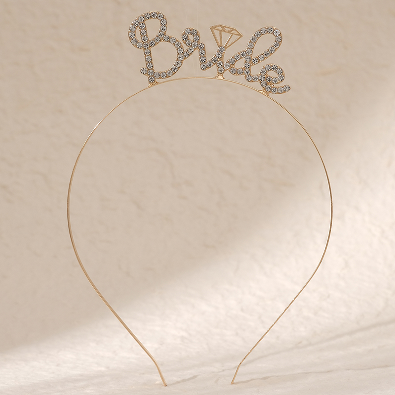 Alphabet hair bands Birthday Bride Masquerade Bridal Headdress Women Alloy Hair Accessories Hair Jewelry Headpiece Headwear Gift