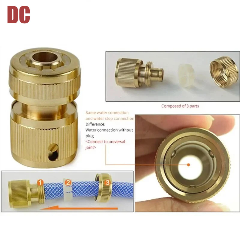4-way Water Quick Connector High Pressure Quick Coupling For Car Washer Water Gun Adapter Joints Garden Irrigation Accessories