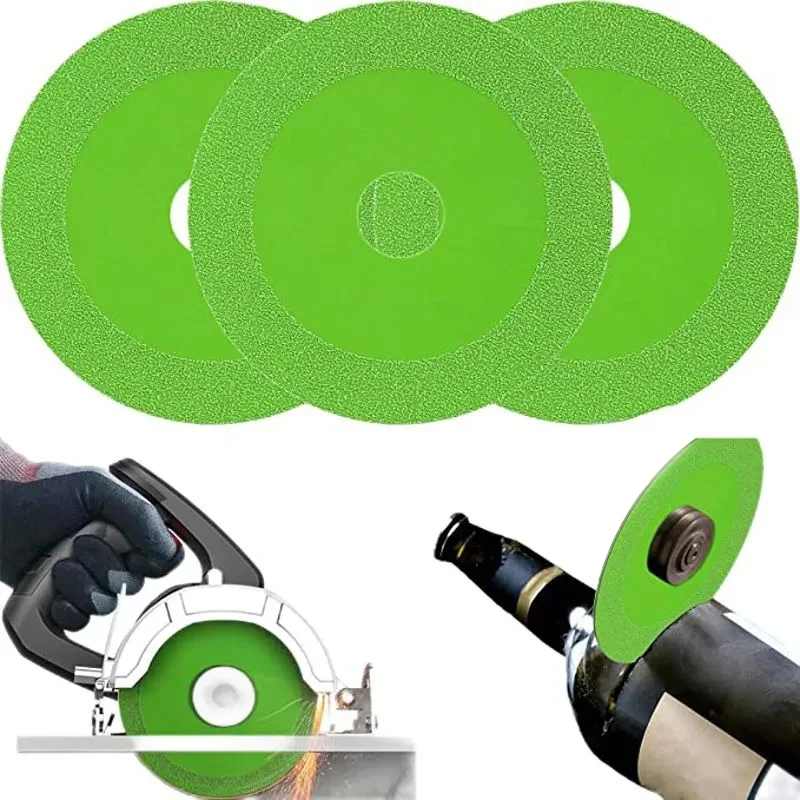 Diamond Green Brazing Blade Ultra Thin Cutting Blade Ceramic Tile Ceramic Jade Glass Grinding Cutting Saw Blade Tool