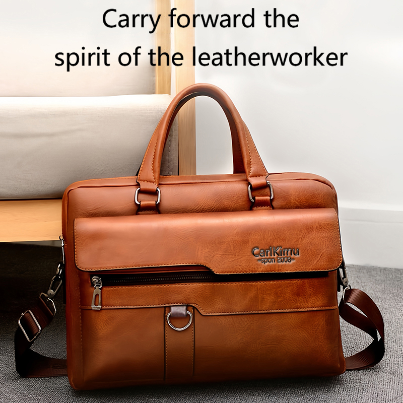 El bolso de hombre de color neutro es adecuado para viajes de negocios y también se puede llevar en un solo hombro. Es hecho de material de PU.