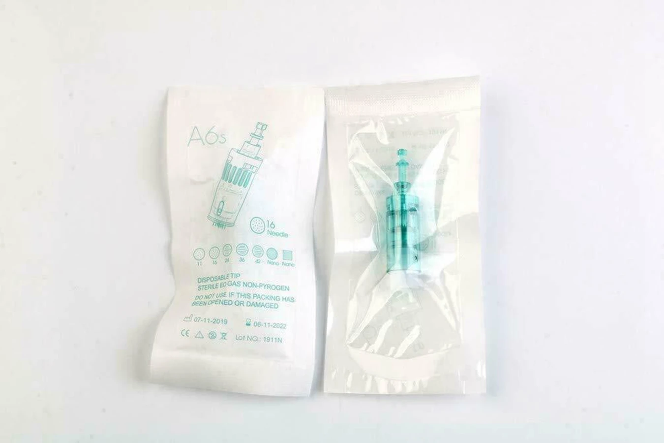 10/50 Con Dr Bút A6S Hộp Mực Derma Bút Đầu Thay Thế 11 16 36 42 Pin Nano Microneedle Da chăm Sóc Needling Đầu Hình Xăm Kim