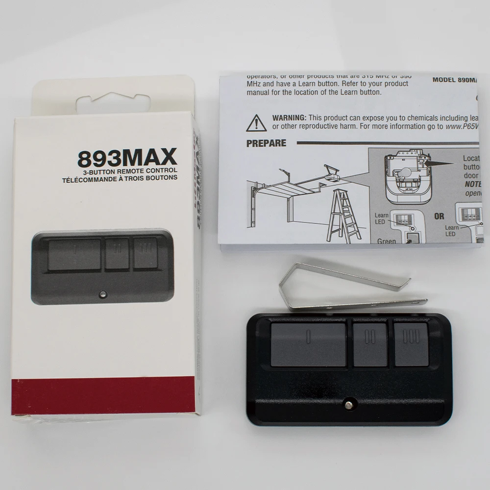 LIFTMASTER 893MAX 895MAX 890MAX 893-LMK Remote Control Garage Door Opener for 315MHz 390Mhz Billion Code Remote Control Gate