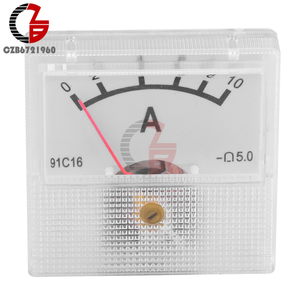 AC 0-300V DC 0-20V voltímetro 10A 20A 30A 50A amperímetro Mini medidor de corriente de voltaje probador puntero analógico voltímetro medidor de Panel