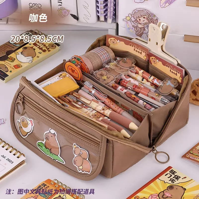 9-Layer Pen Bag Large Capacity Pencil Case High Quality Waterproof Stationery Storage Pouch Student Back To School Gift