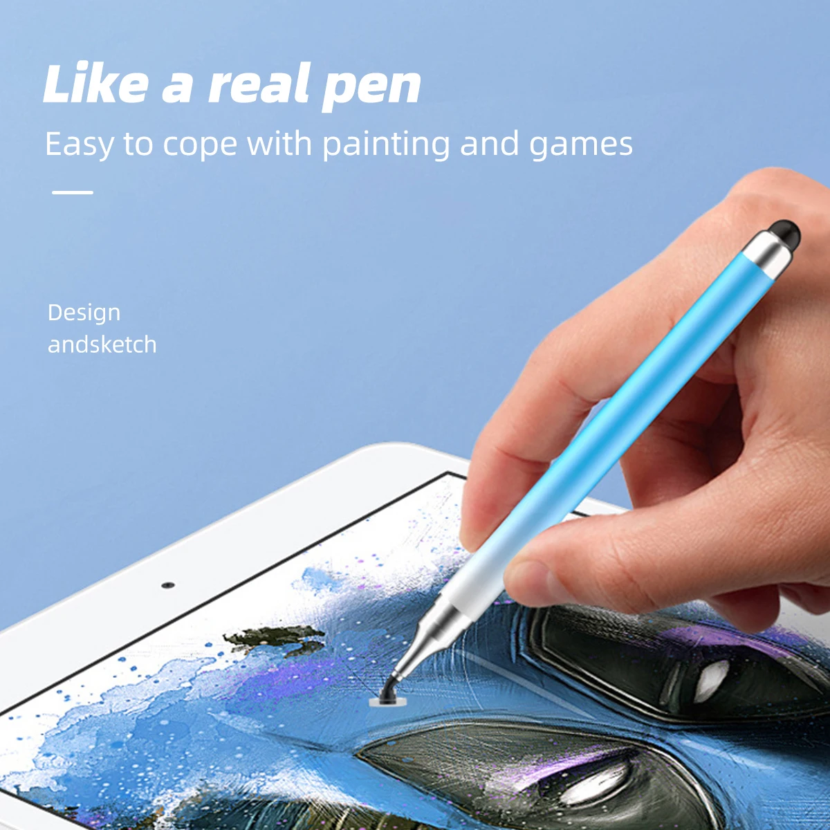 Lápiz óptico 2 en 1 para teléfono móvil, tableta, lápiz táctil capacitivo para iPhone, Samsung, Android, lápiz para pantalla de dibujo