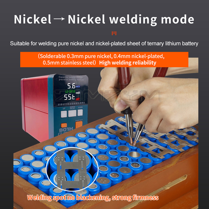 801H Punktschweißgerät 21KW 3500A Pulse Butt Welder 110-240V Power Batterie Aluminium Nickel Einzelbatterie Punktschweißgerät