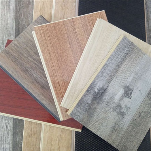 플라스틱 단단한 코어 럭셔리 목재 단일 엠보싱, 홈 오피스용, Spc 바닥 비닐 타일