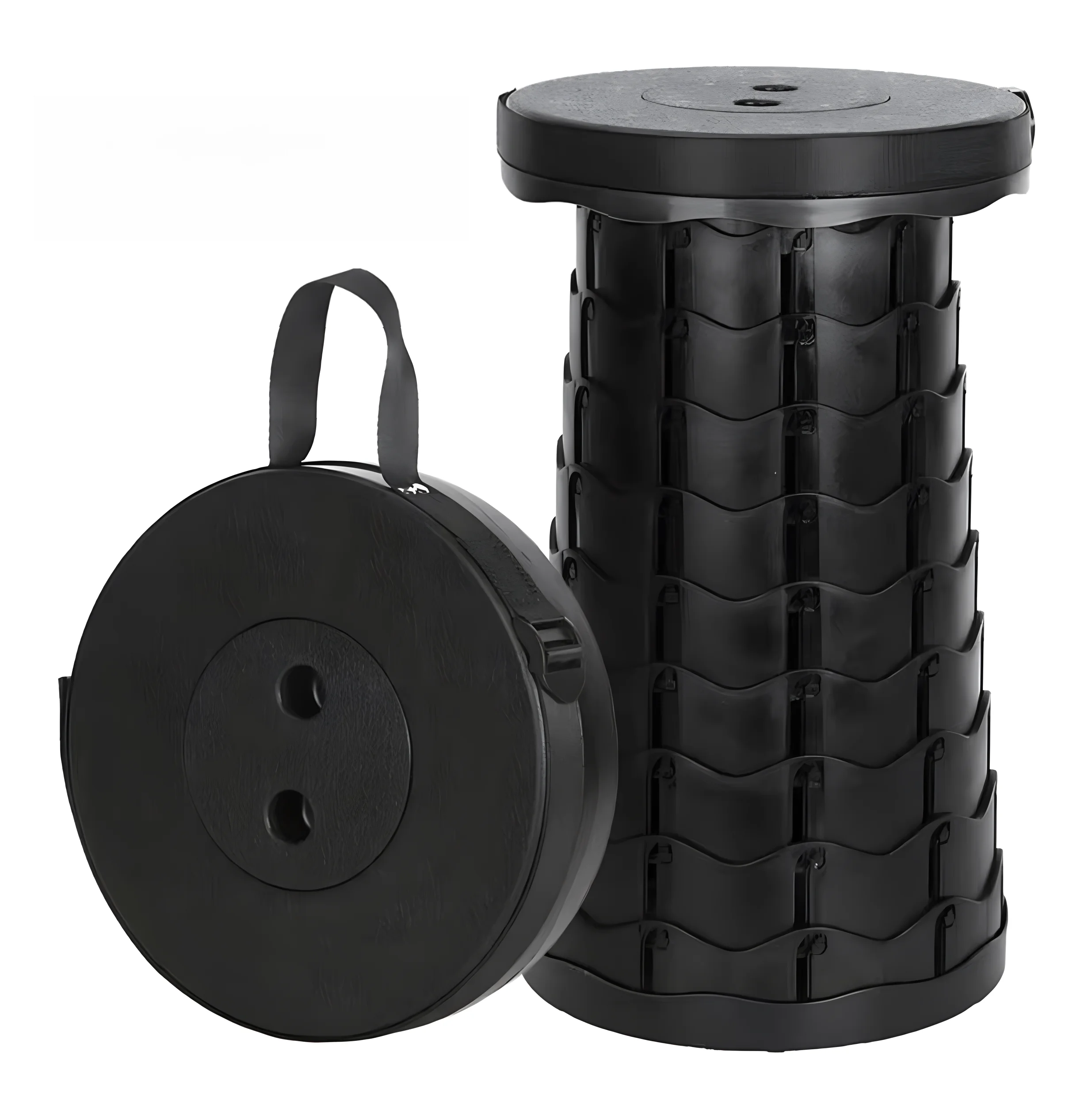 Taburete plegable, silla portátil para exteriores, banco ajustable retráctil para acampar, pesca, aplicable en varias escenas