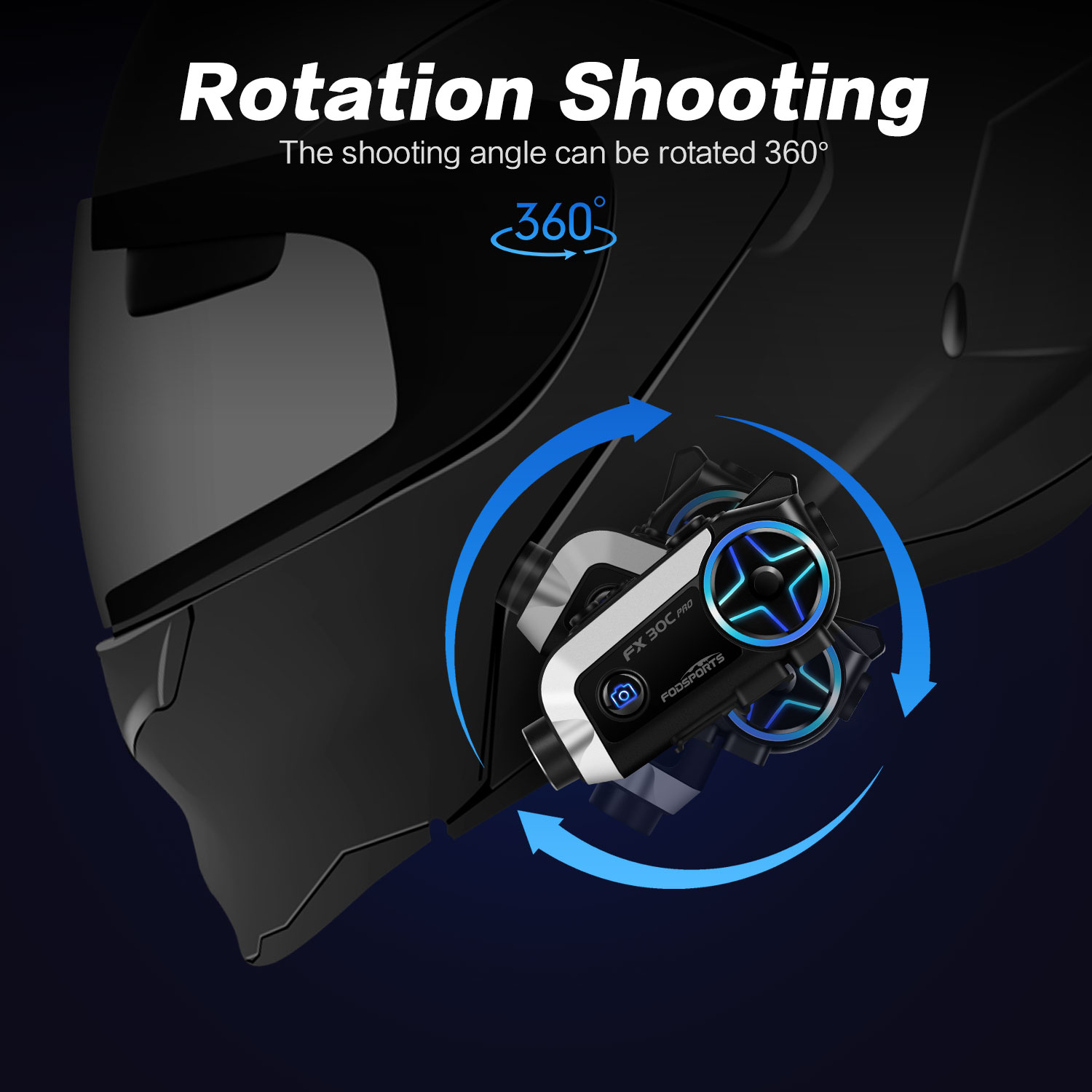 Fodsports FX30C PRO Motorcycle Headset Bluetooth Helmet Intercom