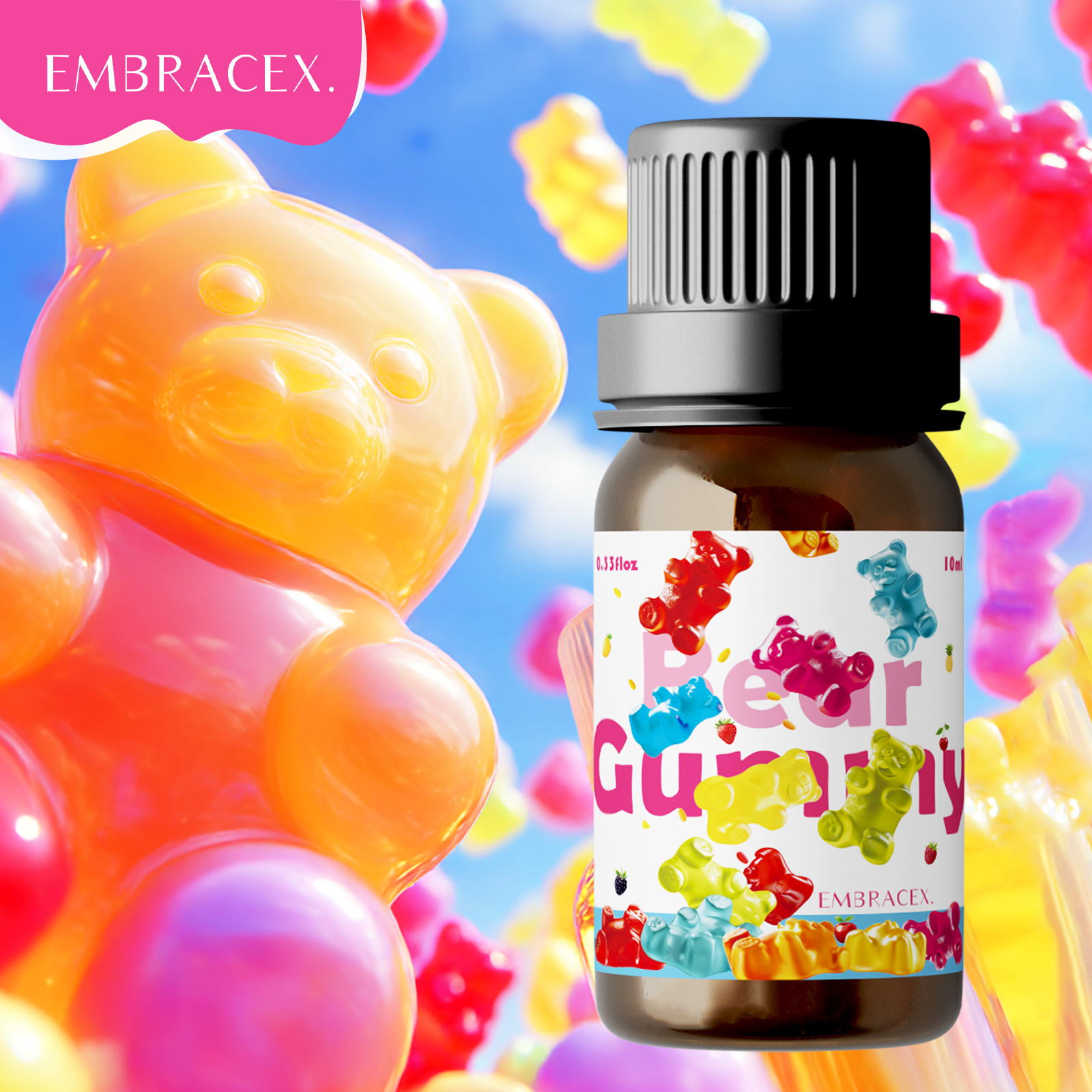 10ml Gummy Bear Fragrance oil Perfume Essential Oil sweet Diffusers Perfume Oils DIY Candle/Soap Skincare Holiday Gifts