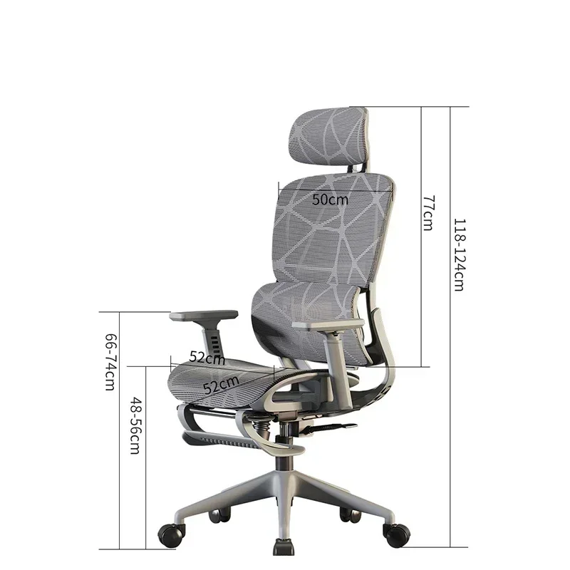 เก้าอี้สํานักงานโต๊ะเล่นเกมคอมพิวเตอร์ตามหลักสรีรศาสตร์ปรับแขน 3D Headrest เก้าอี้ยกเก้าอี้กลับสามารถเอียงกลับด้วย Foo Pedals