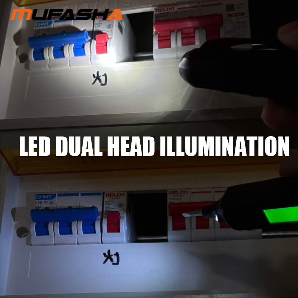 MUFASHA Detector de voltaje sin contacto Bolígrafo eléctrico Probador de voltaje CA Buscador de punto de interrupción inteligente 12-300V