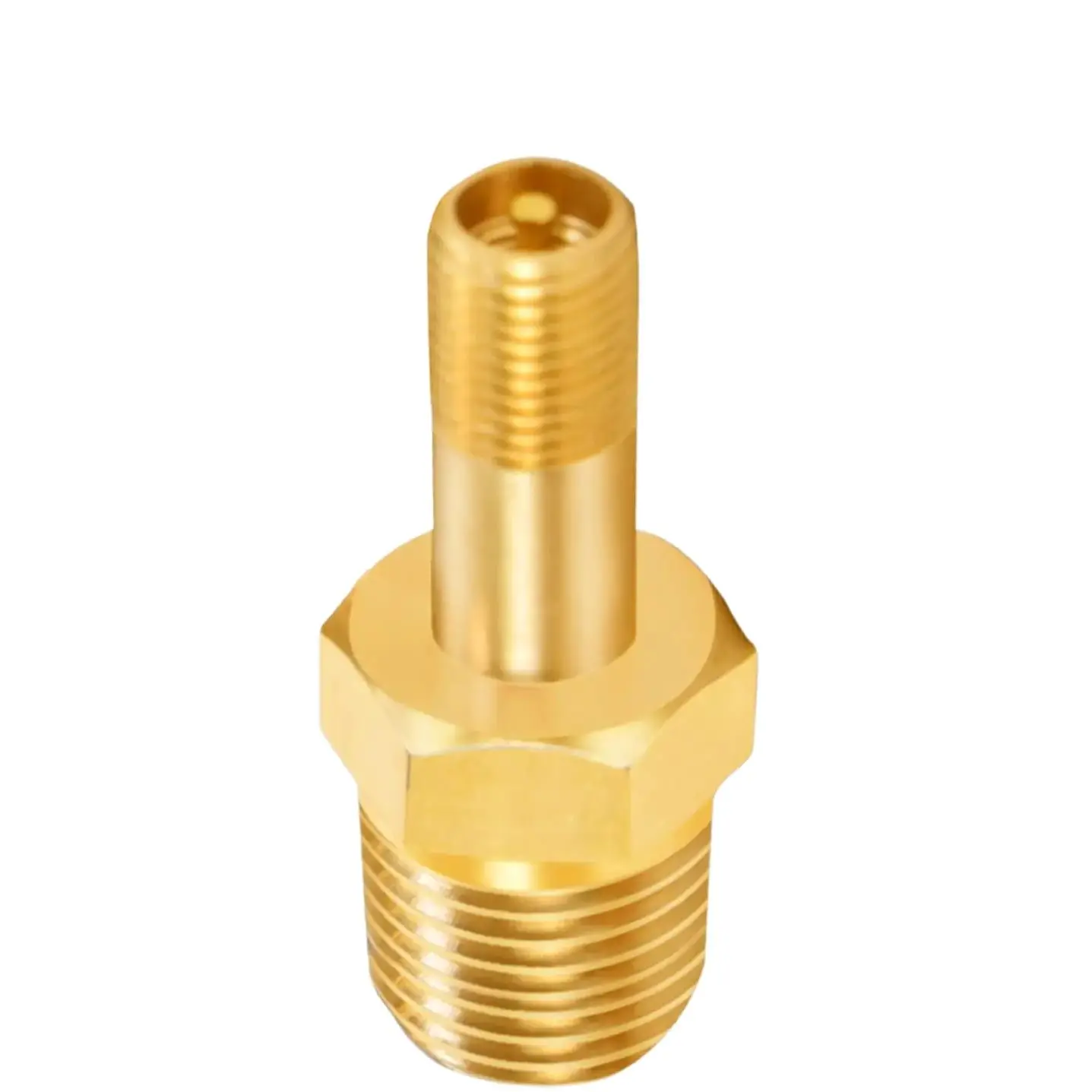 Válvula de llenado del tanque del compresor de aire NPT Schrader Válvula de llenado del tanque de latón Tanque Schrader 1/4 NPT 1/8NPT Válvula de cobre