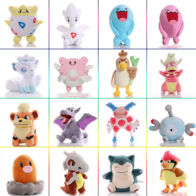 Прекрасная плюшевая кукла Pokemon Diglett Growlithe, 20 см, мультфильм Mr. Mime Magnemite плюшевая игрушка Farfetch'd аэроктильная плюшевая игрушка детские подарки