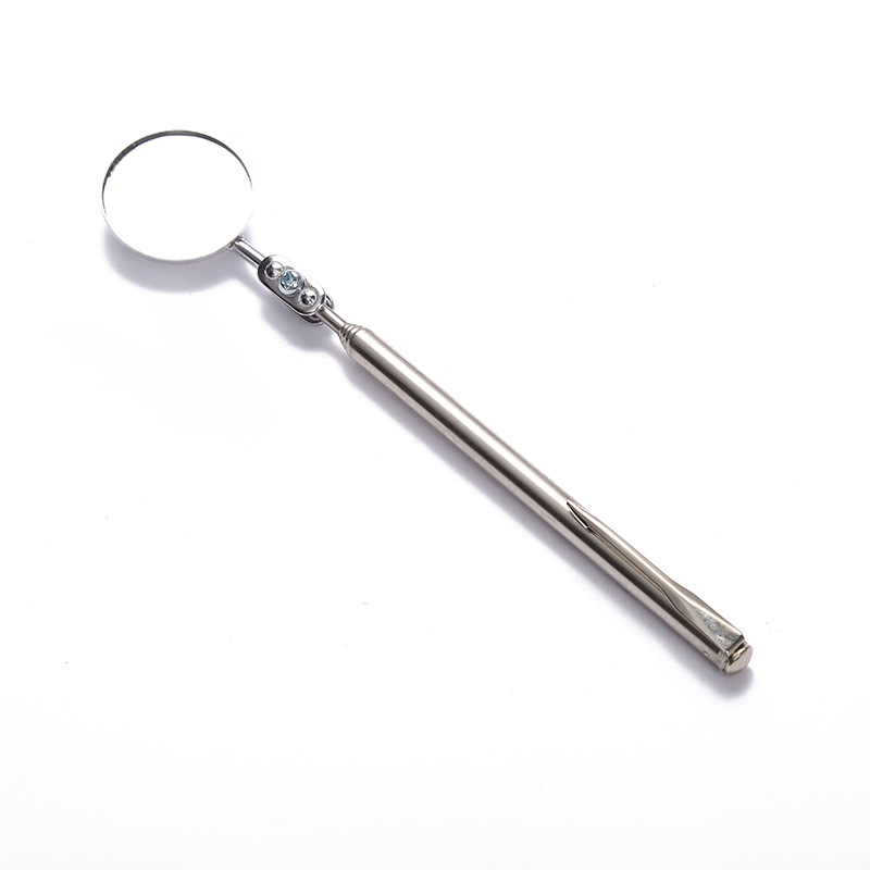 Petit miroir rond de 30Mm, outil télescopique extractible, miroir d'inspection universel à 360 degrés, détection inversée