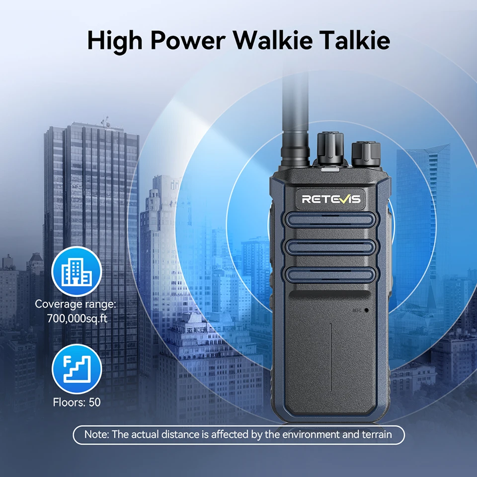 Retevis RT86A Walkie Talkie UHF-Radio Hochleistungs-Walkie-Talkie-Kommunikation Long Range Radio Communicator Notfallradio