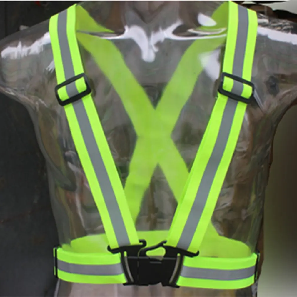 Highlight เสื้อกั๊กสะท้อนแสงสายรัด Night Running เสื้อผ้าเสื้อกั๊กปรับแถบยืดหยุ่นสําหรับผู้ใหญ่เด็ก Dropshipping